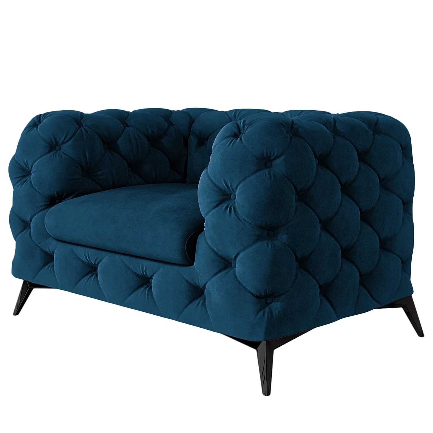 Jack & Alice Fauteuil Laviva I - Velours Ravi: Bleu marine 3 Jack & Alice Fauteuil Laviva I - Velours Ravi: Bleu marine