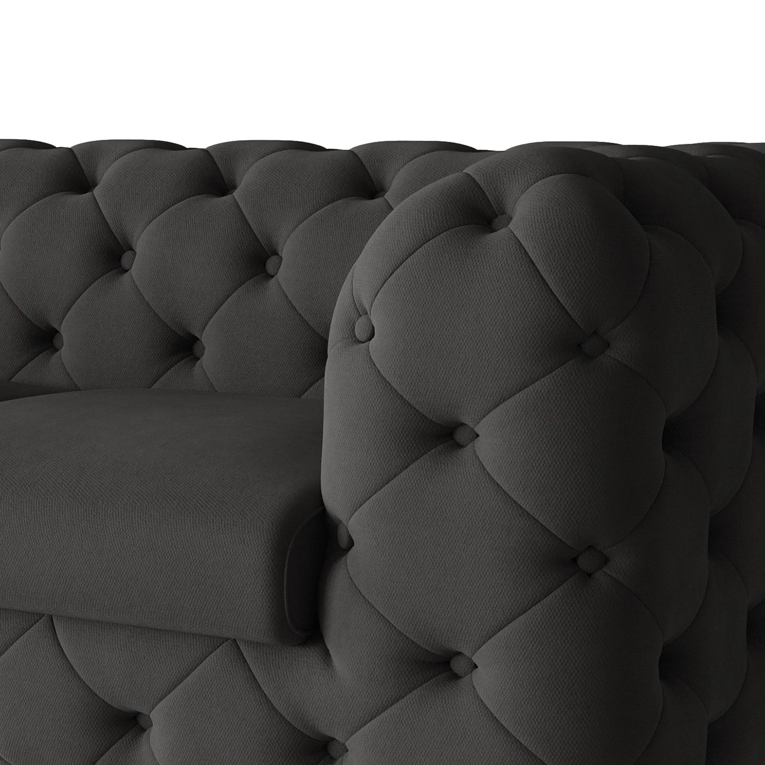 Jack & Alice Canapé Laviva I (3 places) - Microfibre Enza: Anthracite 7 Jack & Alice Canapé Laviva I (3 places) - Microfibre Enza: Anthracite – Image 5