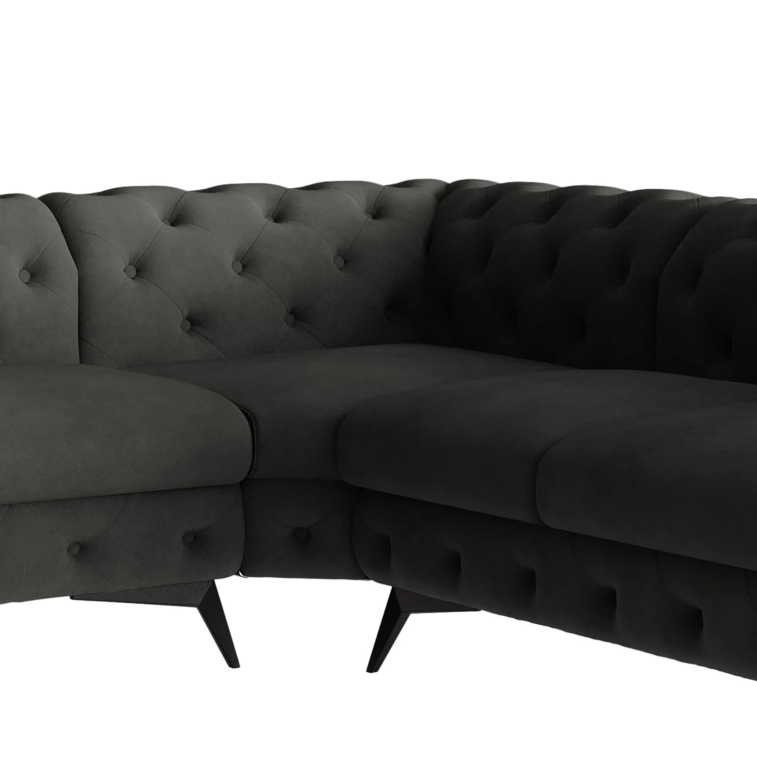 Jack & Alice Canapé d’angle Laviva III - Velours Ravi: Anthracite - 323 x 200 cm 7 Jack & Alice Canapé d’angle Laviva III - Velours Ravi: Anthracite - 323 x 200 cm – Image 5