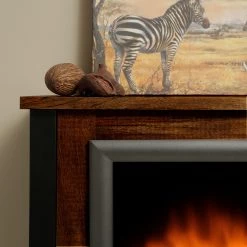 Red Living Cheminée électrique Kalkutta - Manguier massif / Métal - Marron foncé -Meubles de salon Soldes 1000289255 210908 06202200027 DETAILS P000000001000289255