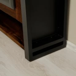 Red Living Cheminée électrique Kalkutta - Manguier massif / Métal - Marron foncé -Meubles de salon Soldes 1000289255 210908 06202200037 DETAILS P000000001000289255