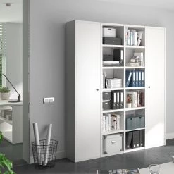 Fredriks Armoire de bureau Emporio VIII - Blanc brillant -Meubles de salon Soldes 1000289359 211012 15420600040 MOOD DETAILS P000000001000289359 mood