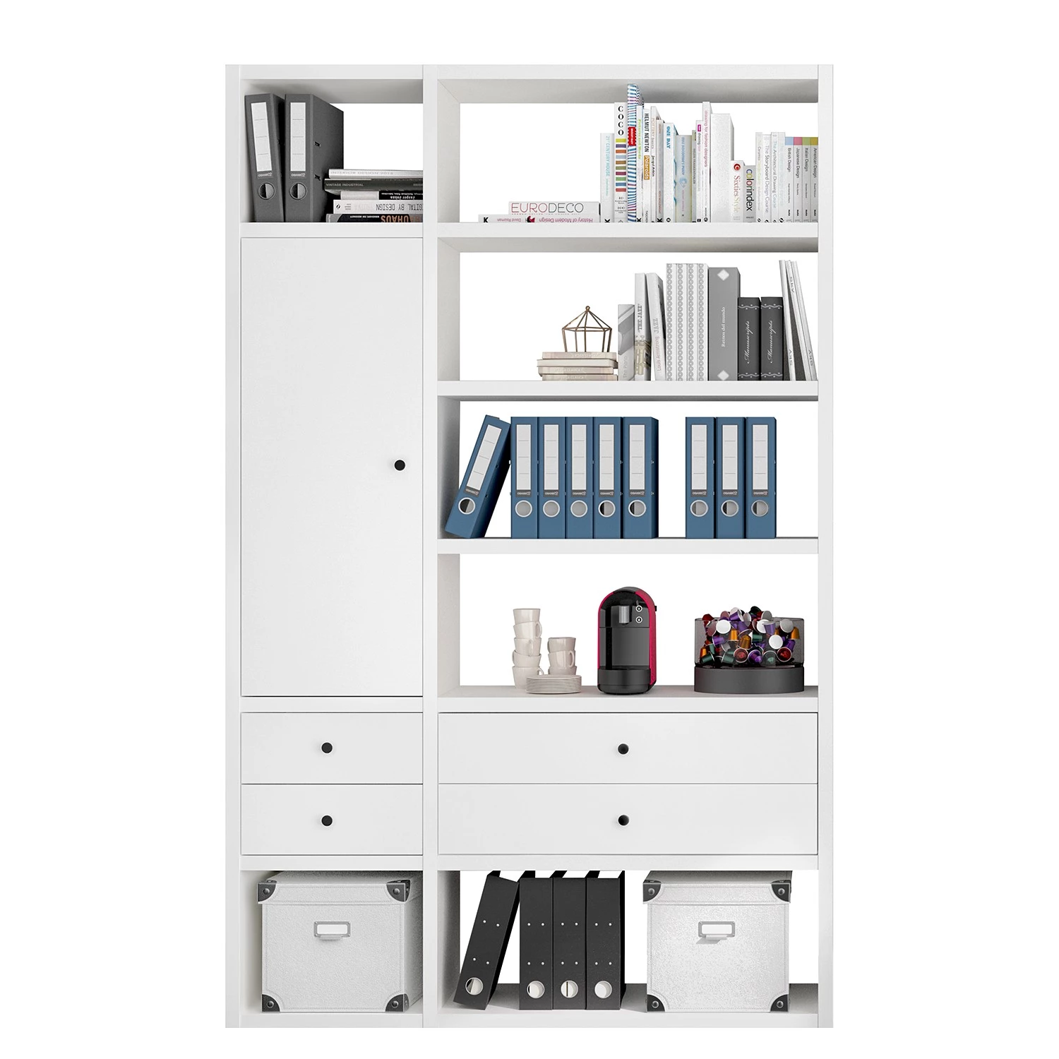 Fredriks Étagère de bureau Emporio IV - Blanc brillant 3 Fredriks Étagère de bureau Emporio IV - Blanc brillant