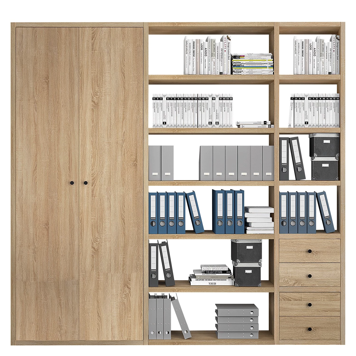 Fredriks Étagère de bureau Emporio III - Imitation chêne de Sonoma 3 Fredriks Étagère de bureau Emporio III - Imitation chêne de Sonoma