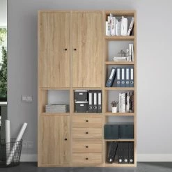 Fredriks Armoire de bureau Emporio - Imitation chêne de Sonoma -Meubles de salon Soldes 1000289381 210914 13473500112 MOOD DETAILS P000000001000289381 mood