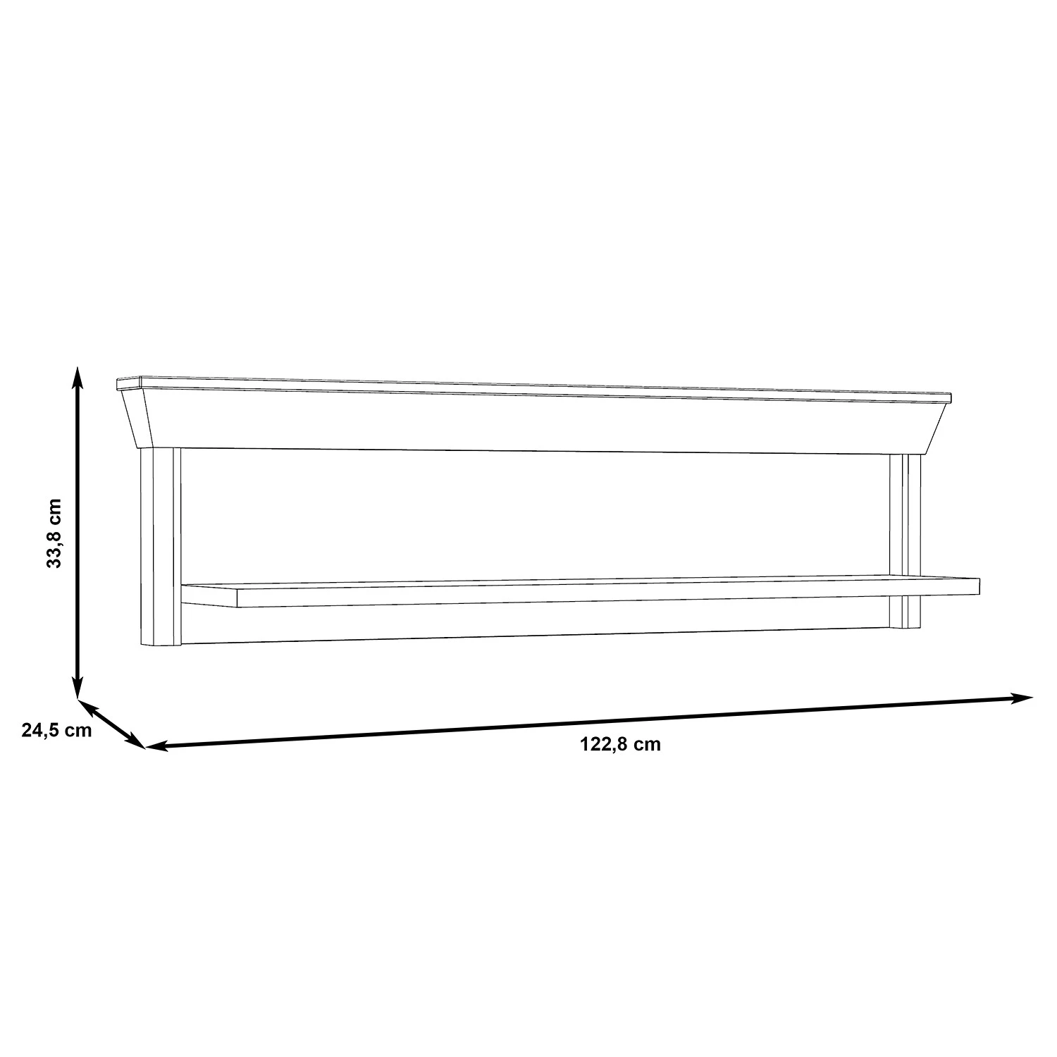 Ridgevalley Étagère murale Kimbark I - Imitation pin blanc 7 Ridgevalley Étagère murale Kimbark I - Imitation pin blanc – Image 5