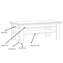 Ridgevalley Table basse Kimbark - Imitation pin blanc -Meubles de salon Soldes 1000295060 210924 143045000517 SKETCH DETAILS P000000001000295060 sketch