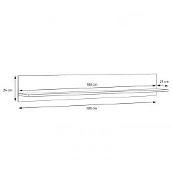 Red Living Étagère murale Trylith - Imitation chêne rustique / Noir -Meubles de salon Soldes 1000295066 210924 143046000541 SKETCH DETAILS P000000001000295066 sketch