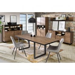 Red Living Étagère murale Trylith - Imitation chêne rustique / Noir -Meubles de salon Soldes 1000295066 210924 14304600062 MOOD DETAILS P000000001000295066 mood