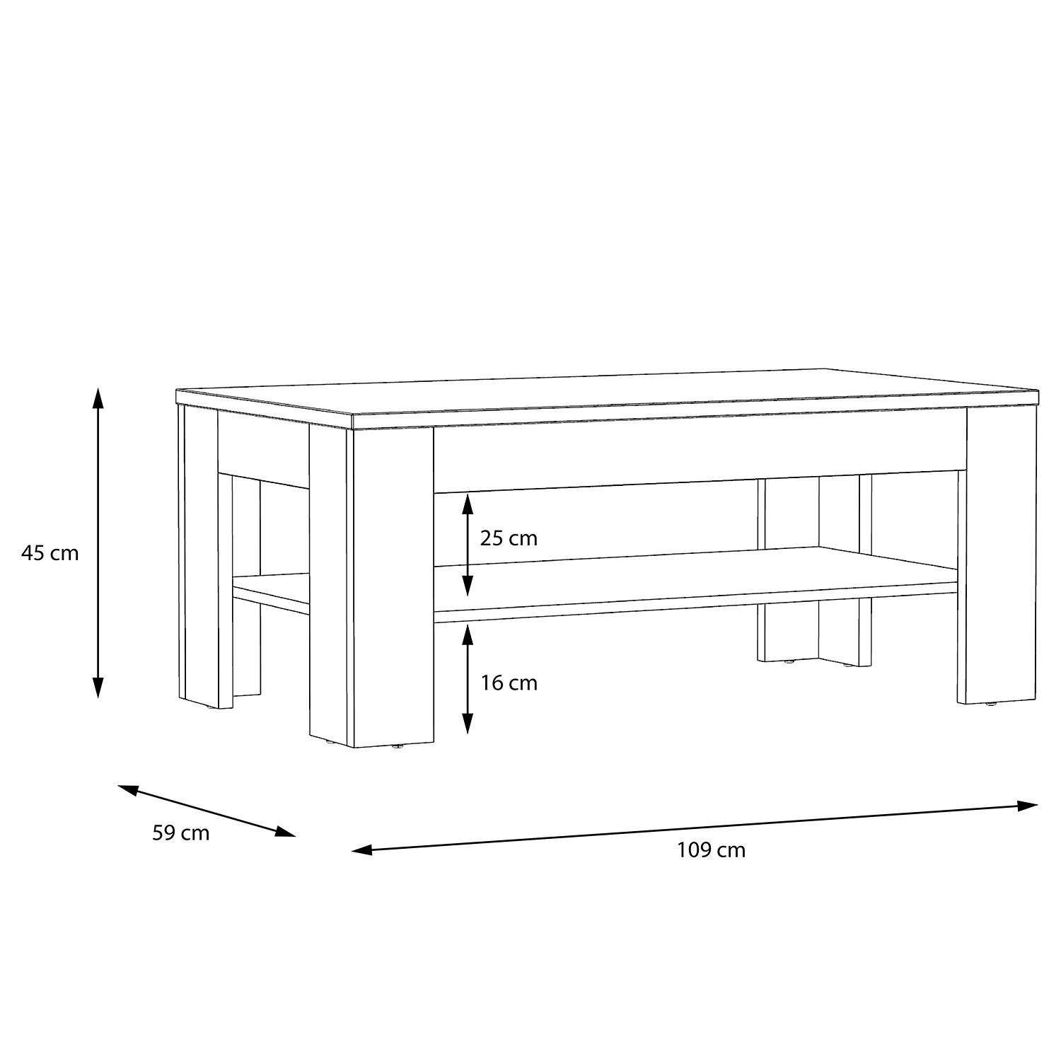 Loftscape Table basse Truth - Imitation chêne Sonoma 7 Loftscape Table basse Truth - Imitation chêne Sonoma – Image 5