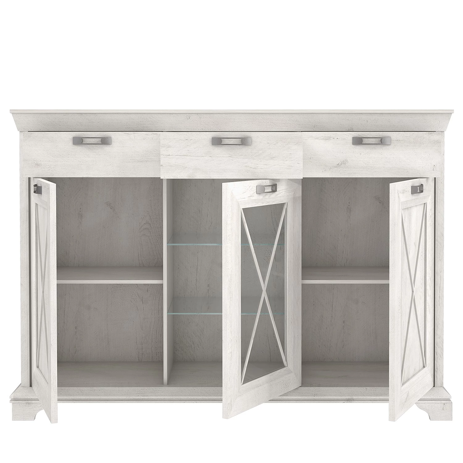 Ridgevalley Buffet haut Kimbark - Imitation pin blanc 6 Ridgevalley Buffet haut Kimbark - Imitation pin blanc – Image 4