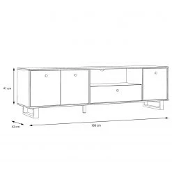 Red Living Meuble TV Trylith - Imitation chêne rustique / Noir -Meubles de salon Soldes 1000295078 211125 144853000520 SKETCH DETAILS P000000001000295078 sketch