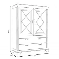 Ridgevalley Vitrine Kimbark I - Imitation pin blanc 19 Ridgevalley Vitrine Kimbark I - Imitation pin blanc -Meubles de salon Soldes 1000295082 211125 144853000529 SKETCH DETAILS P000000001000295082 sketch