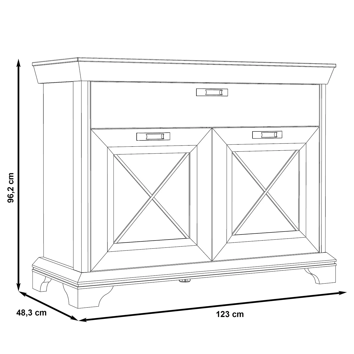 Ridgevalley Commode Kimbark - Imitation pin blanc 8 Ridgevalley Commode Kimbark - Imitation pin blanc – Image 6