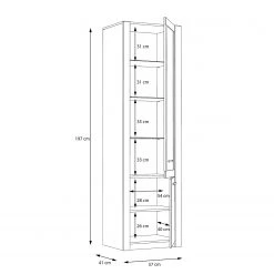 Loftscape Vitrine Truth - Imitation chêne Sonoma -Meubles de salon Soldes 1000295087 211125 144855000562 SKETCH DETAILS P000000001000295087 sketch