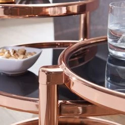 Loftscape Table basse Saiki - Verre / Métal - Noir / Cuivre -Meubles de salon Soldes 1000296365 210929 063329000111 DETAILS P000000001000296365