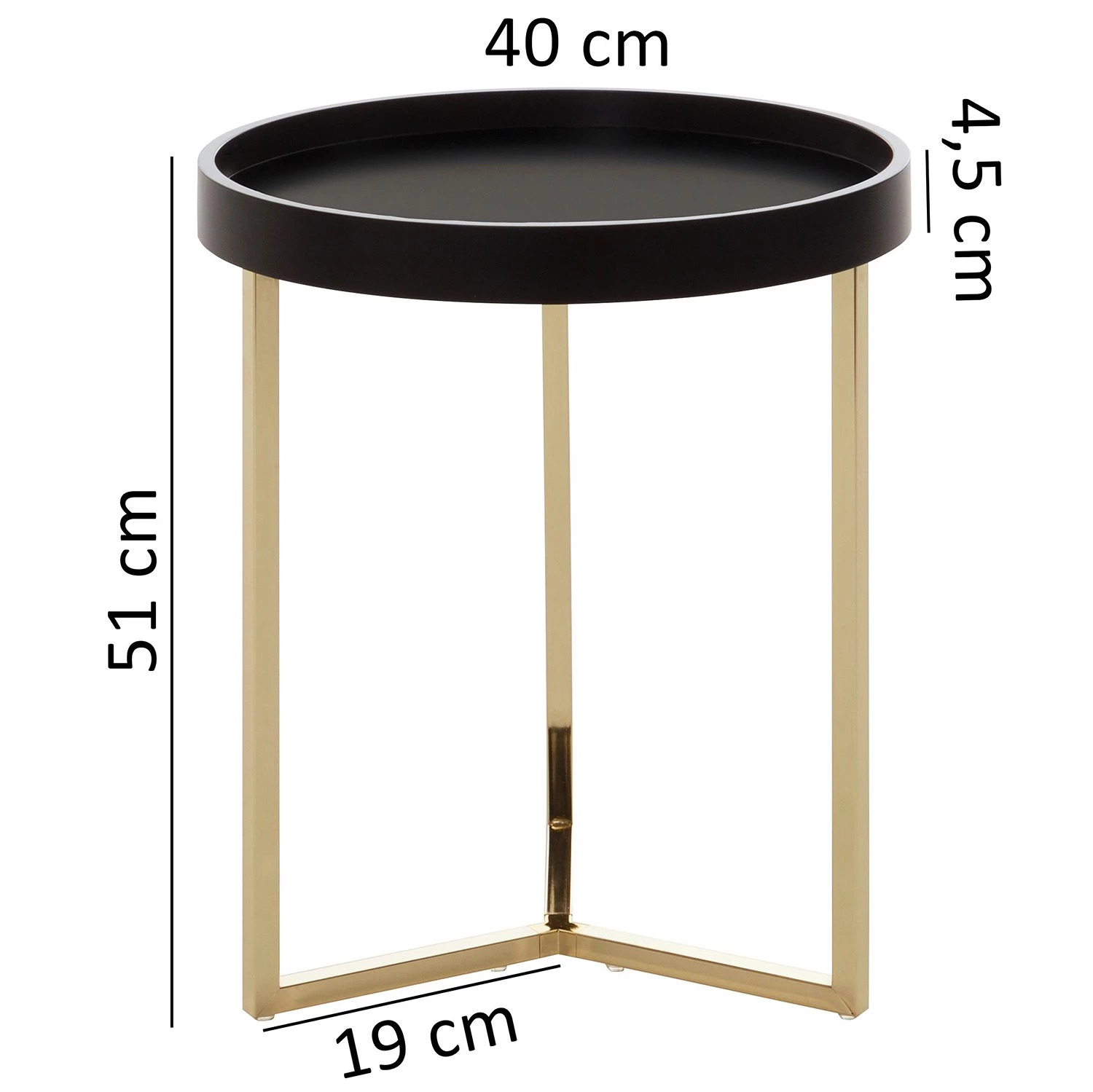 Red Living Tables gigognes Emmerson - Tulipier massif / Métal - Noir / Doré 7 Red Living Tables gigognes Emmerson - Tulipier massif / Métal - Noir / Doré – Image 5