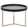 Red Living Table basse Emmerson - Tulipier massif / Métal - Noir / Doré -Meubles de salon Soldes 1000296369 210929 06333000114 IMAGE P000000001000296369