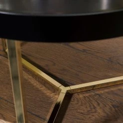 Red Living Table basse Emmerson - Tulipier massif / Métal - Noir / Doré -Meubles de salon Soldes 1000296369 210929 06333000148 DETAILS P000000001000296369