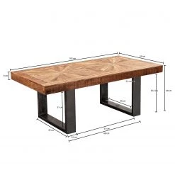 Red Living Table basse Ovada - Manguier massif / Métal - Manguier / Noir -Meubles de salon Soldes 1000296385 210929 06333100704 SKETCH DETAILS P000000001000296385 sketch