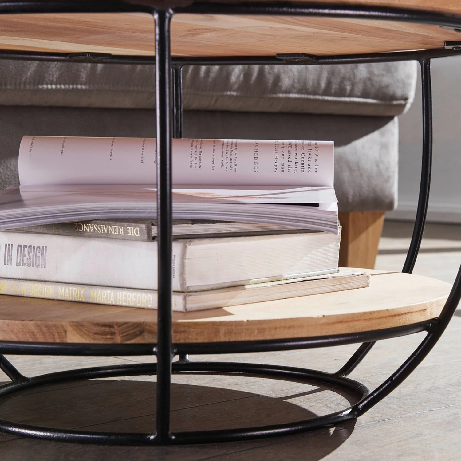 Red Living Table basse Oro - Acacia massif / Métal - Acacia / Noir 7 Red Living Table basse Oro - Acacia massif / Métal - Acacia / Noir – Image 5