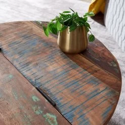 Ridgevalley Table basse Massaa I - Manguier massif / Métal - Manguier / Blanc -Meubles de salon Soldes 1000296395 210929 06333200348 DETAILS P000000001000296395