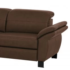 Loftscape Canapé d’angle Dunmore - Cuir véritable - Cuir Poas: Marron chocolat - Méridienne longue à gauche (vue de face) - Sans fonction couchage -Meubles de salon Soldes 1000296754 211018 10240300935 DETAILS P000000001000296754