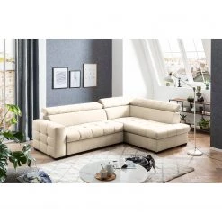 Loftscape Canapé d’angle Eloise - Microfibre - Microfibre Faria: Cachemire - Méridienne longue à droite (vue de face) - Sans fonction couchage -Meubles de salon Soldes 1000296780 211018 10241201119 MOOD DETAILS P000000001000296780 mood