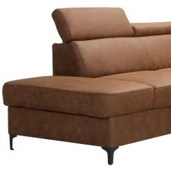 Fredriks Canapé d’angle Landaff - Microfibre - Microfibre Torne: Marron chevreuil - Méridienne longue à gauche (vue de face) - Sans fonction couchage - Sans repose-pieds -Meubles de salon Soldes 1000296808 211018 10243101472 DETAILS P000000001000296808