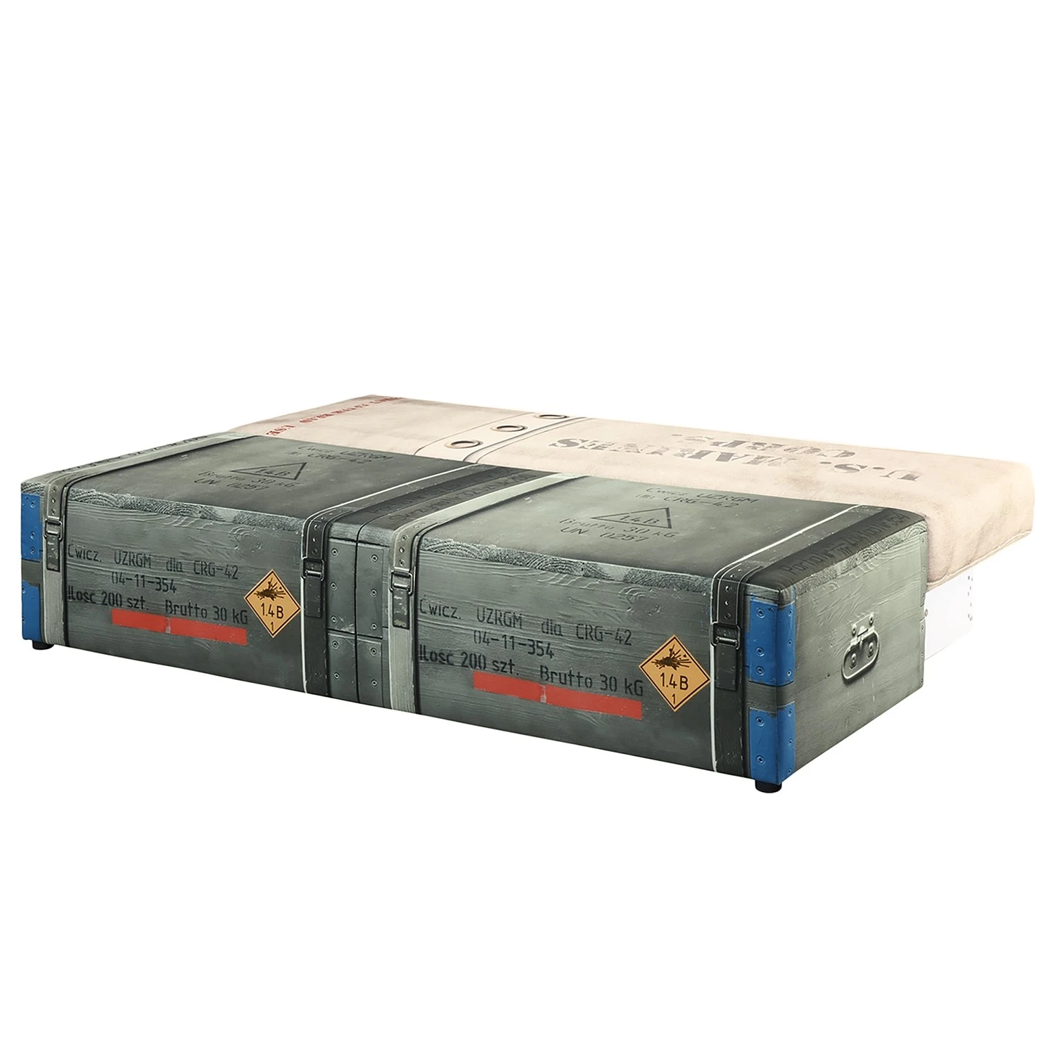 Mooved Canapé convertible Gabun - Tissage à plat - Blanc gris - Suspension à ressorts ondulés 4 Mooved Canapé convertible Gabun - Tissage à plat - Blanc gris - Suspension à ressorts ondulés – Image 2