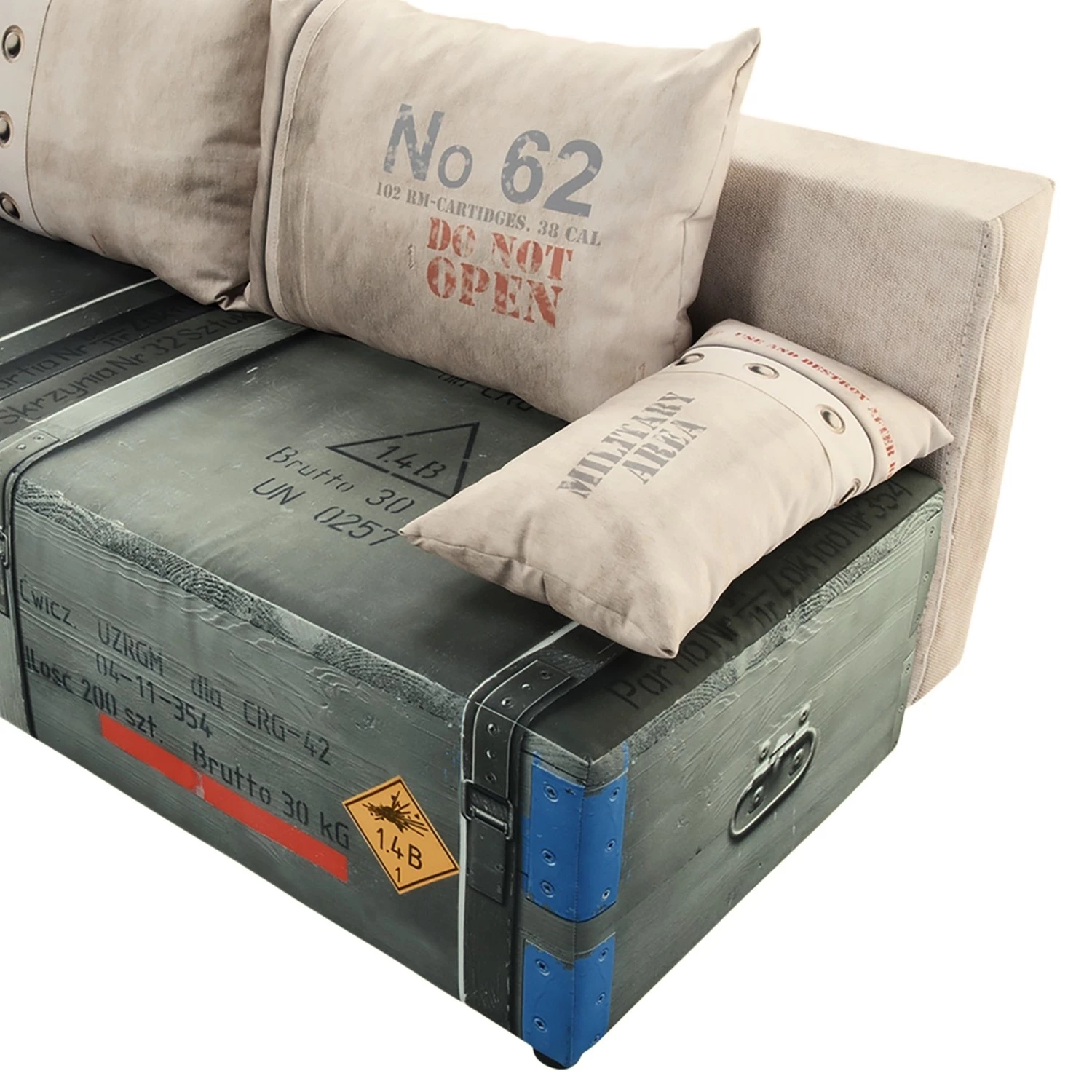 Mooved Canapé convertible Gabun - Tissage à plat - Blanc gris - Suspension à ressorts ondulés 8 Mooved Canapé convertible Gabun - Tissage à plat - Blanc gris - Suspension à ressorts ondulés – Image 6