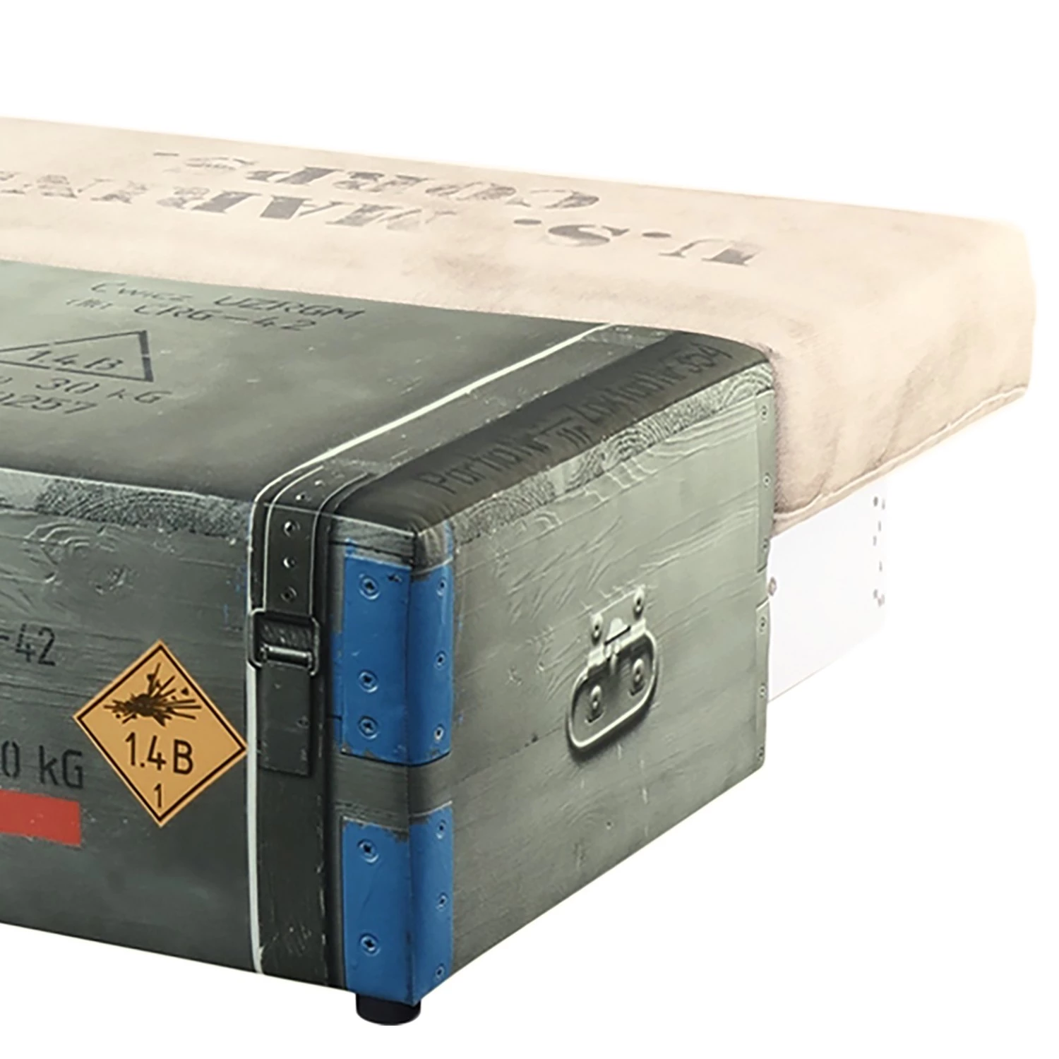 Mooved Canapé convertible Gabun - Tissage à plat - Blanc gris - Suspension à ressorts ondulés 9 Mooved Canapé convertible Gabun - Tissage à plat - Blanc gris - Suspension à ressorts ondulés – Image 7