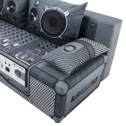 Mooved Canapé convertible Gabun - Tissage à plat - Bleu / Argenté - Suspension à ressorts ondulés -Meubles de salon Soldes 1000296971 211018 10254002643 DETAILS P000000001000296971