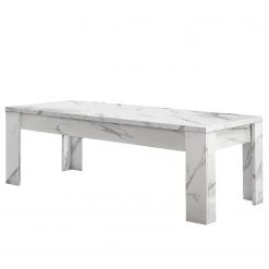 LC Spa Table basse Carrara - Imitation marbre blanc