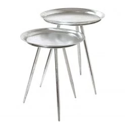 Loftscape Bout de canapé Hatta I - Verre - Argenté