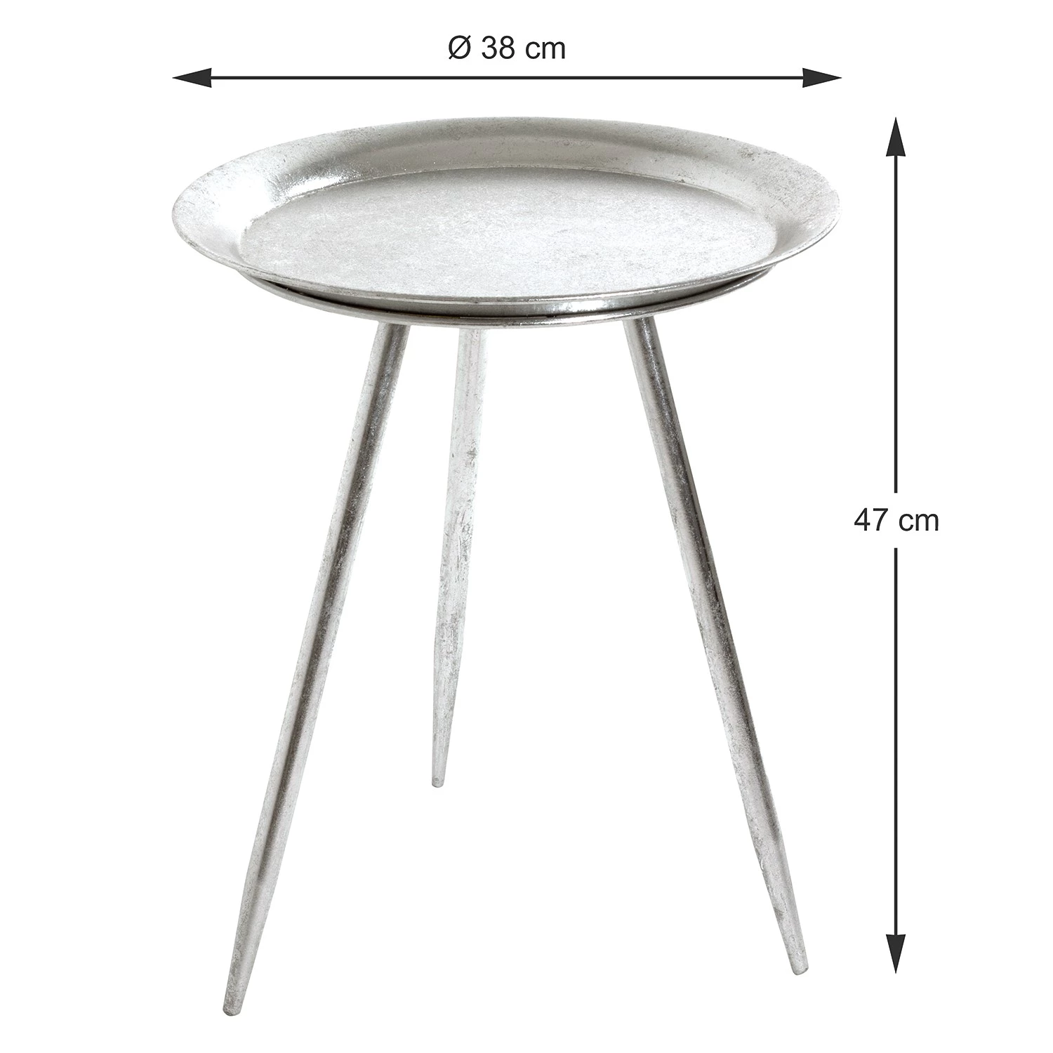 Loftscape Bout de canapé Hatta II - Verre - Argenté 5 Loftscape Bout de canapé Hatta II - Verre - Argenté – Image 3