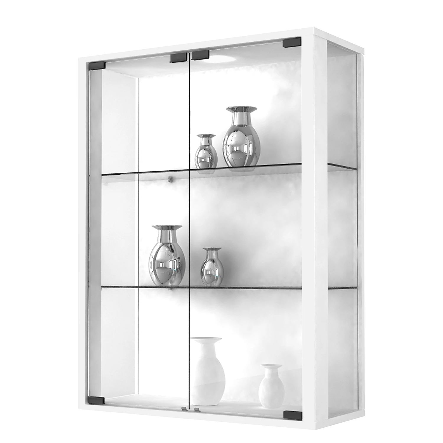 VCM Vitrine murale Udina - Blanc - Sans éclairage 3 VCM Vitrine murale Udina - Blanc - Sans éclairage