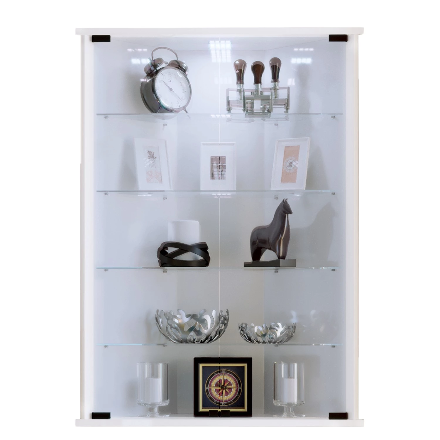 VCM Vitrine d’angle Vecko - Blanc 3 VCM Vitrine d’angle Vecko - Blanc