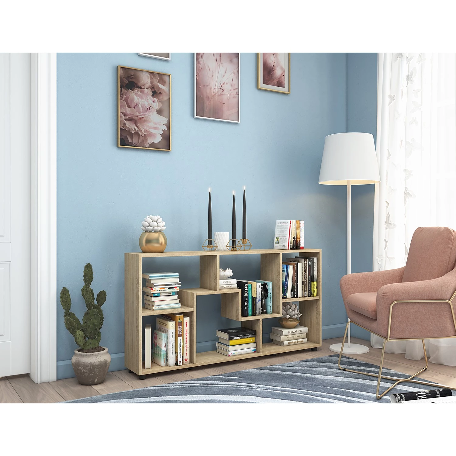 VCM Étagère Pintal - Imitation chêne de Sonoma 4 VCM Étagère Pintal - Imitation chêne de Sonoma – Image 2