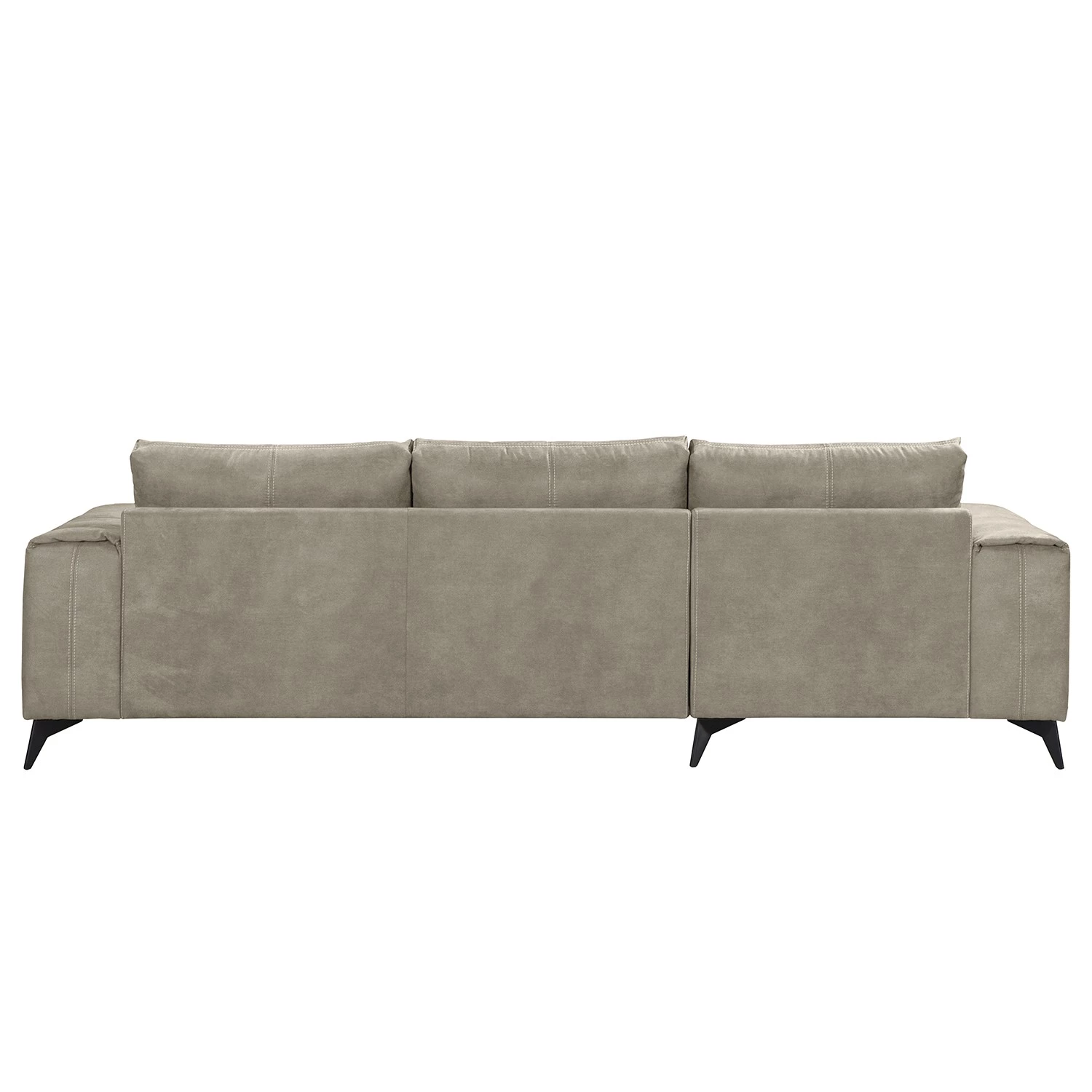 Loftscape Canapé d’angle Gatsby - Aspect cuir vieilli - Microfibre Zaira: Gris argenté - Méridienne courte à gauche (vue de face) 6 Loftscape Canapé d’angle Gatsby - Aspect cuir vieilli - Microfibre Zaira: Gris argenté - Méridienne courte à gauche (vue de face) – Image 4