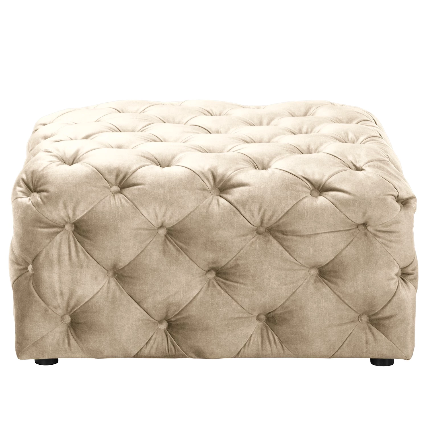 Red Living Repose-pieds Merlin - Velours Tomi: Créme 4 Red Living Repose-pieds Merlin - Velours Tomi: Créme – Image 2