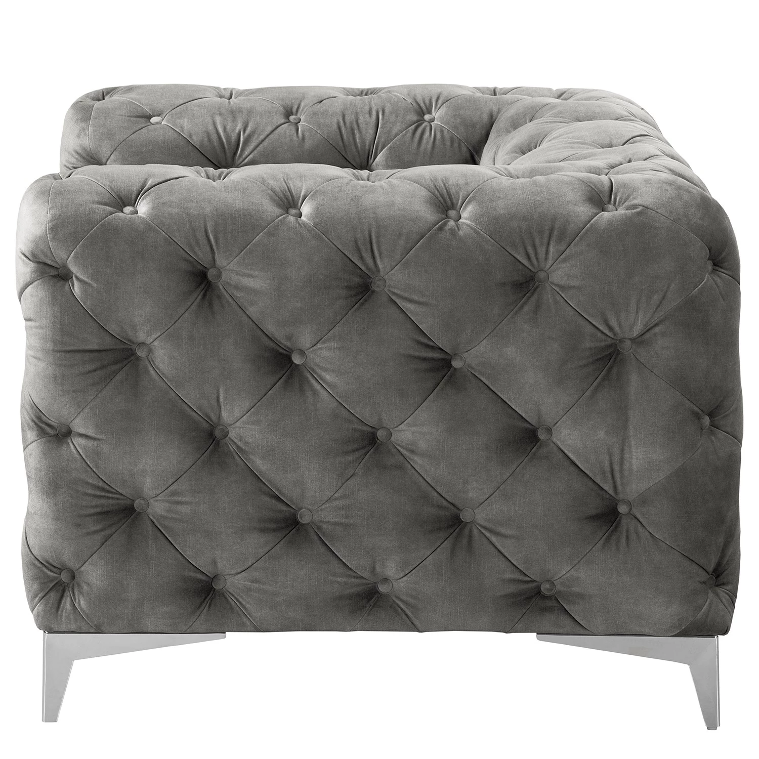 Red Living Fauteuil Merlin - Velours Tomi: Gris 5 Red Living Fauteuil Merlin - Velours Tomi: Gris – Image 3