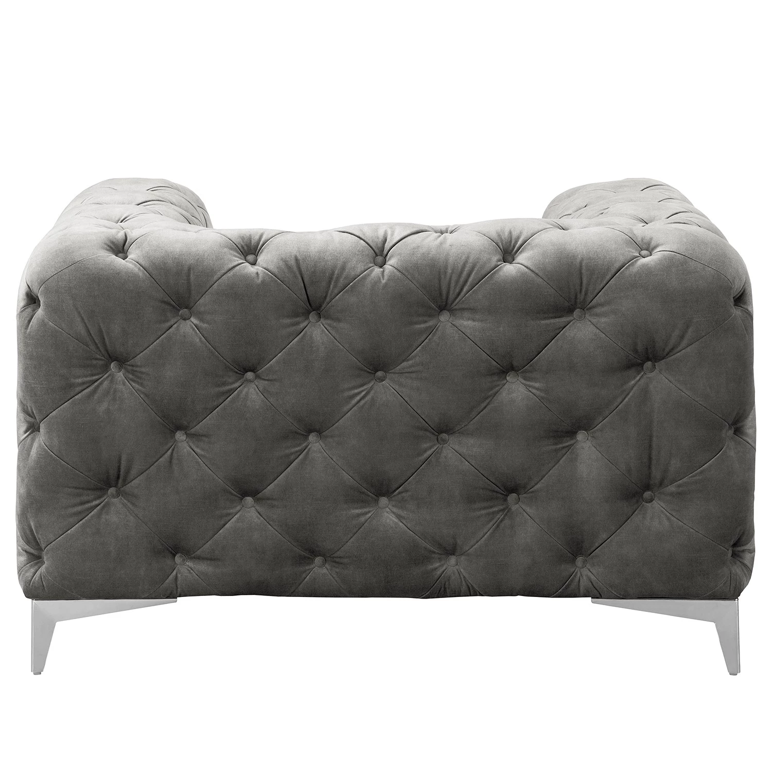 Red Living Fauteuil Merlin - Velours Tomi: Gris 6 Red Living Fauteuil Merlin - Velours Tomi: Gris – Image 4