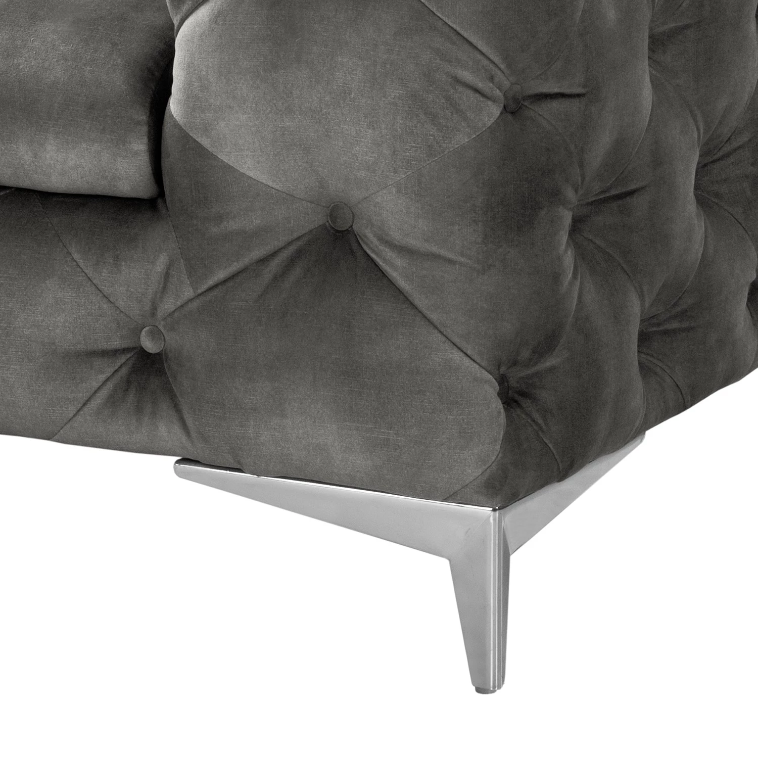 Red Living Fauteuil Merlin - Velours Tomi: Gris 9 Red Living Fauteuil Merlin - Velours Tomi: Gris – Image 7