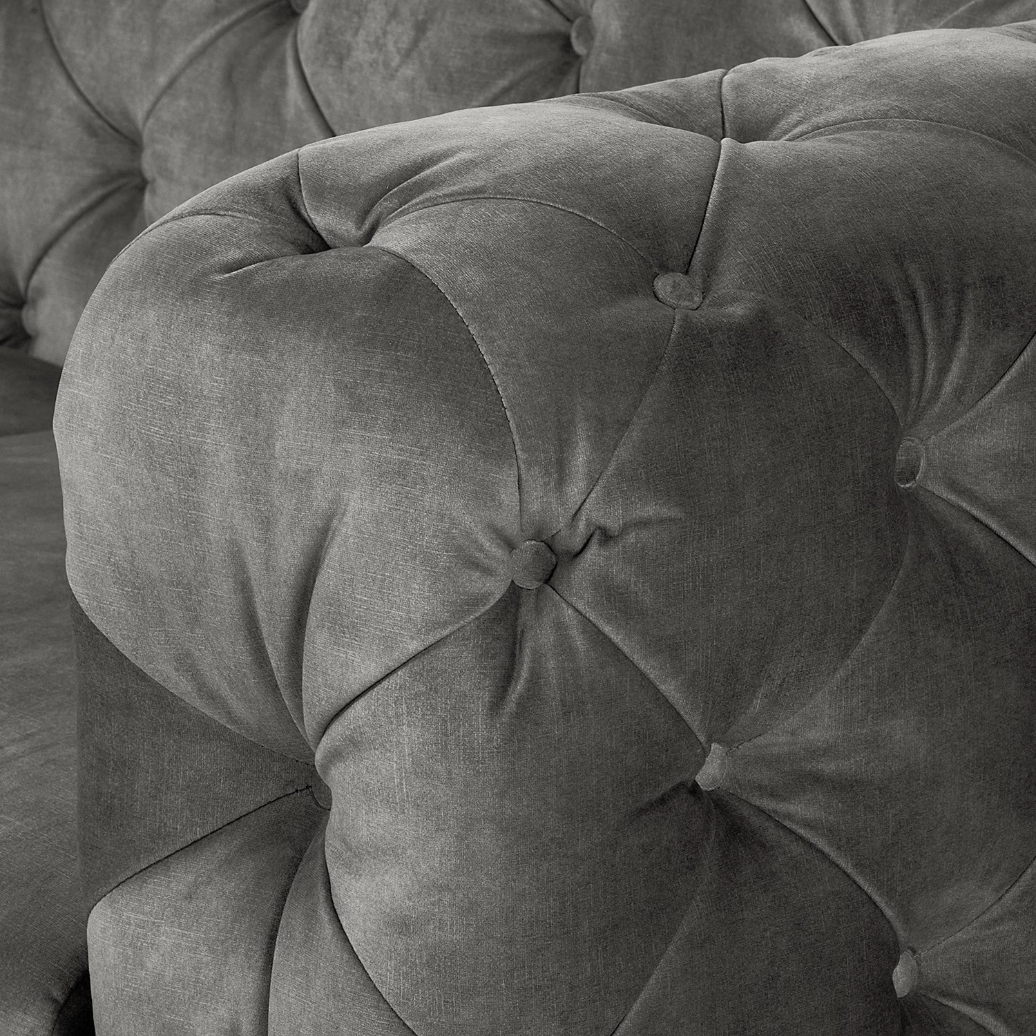 Red Living Fauteuil Merlin - Velours Tomi: Gris 11 Red Living Fauteuil Merlin - Velours Tomi: Gris – Image 9