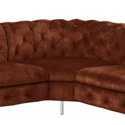 Red Living Canapé d’angle Merlin I - Velours Tomi: Marron - Isocèles -Meubles de salon Soldes 1000299155 211214 18051402838 DETAILS P000000001000299155