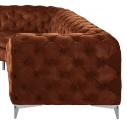 Red Living Canapé d’angle Merlin I - Velours Tomi: Marron - Isocèles -Meubles de salon Soldes 1000299155 211214 18051402860 DETAILS P000000001000299155