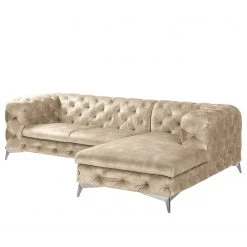 Canapé d’angle Merlin II - Velours Tomi: Créme - Méridienne courte à droite (vue de face) 27 Canapé d’angle Merlin II - Velours Tomi: Créme - Méridienne courte à droite (vue de face) -Meubles de salon Soldes 1000299159 211214 18051702920 DETAILS P000000001000299159