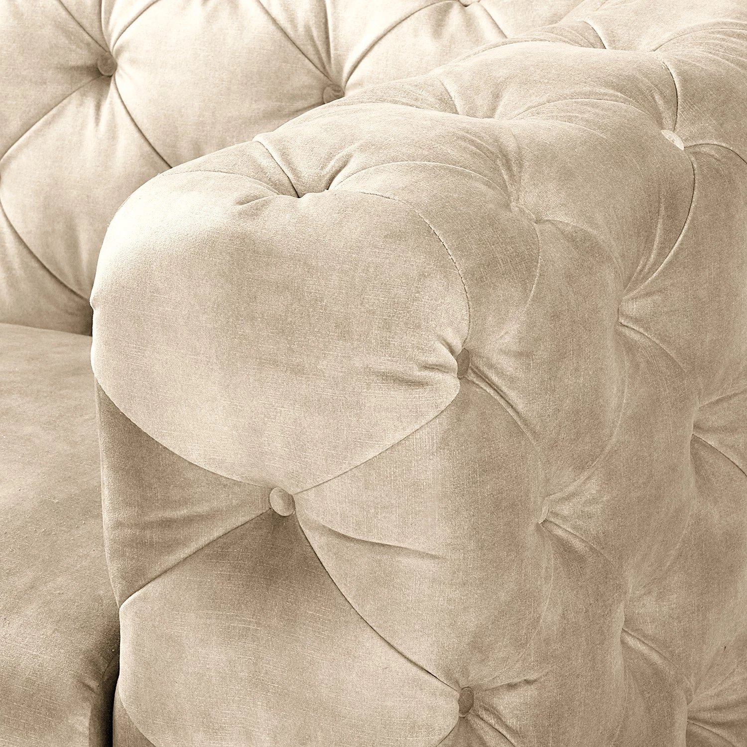 Canapé d’angle Merlin II - Velours Tomi: Créme - Méridienne courte à droite (vue de face) 13 Canapé d’angle Merlin II - Velours Tomi: Créme - Méridienne courte à droite (vue de face) – Image 11