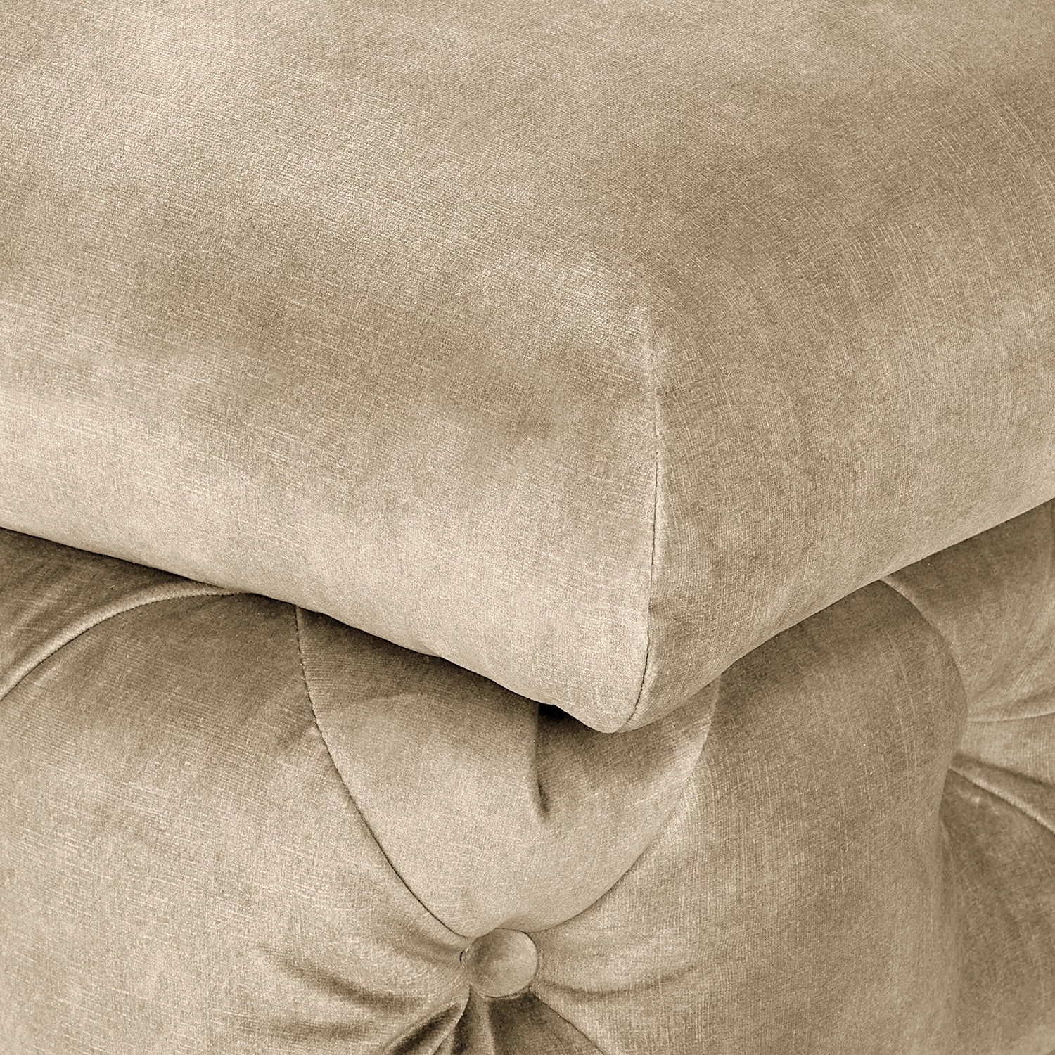 Canapé d’angle Merlin II - Velours Tomi: Créme - Méridienne courte à droite (vue de face) 19 Canapé d’angle Merlin II - Velours Tomi: Créme - Méridienne courte à droite (vue de face) – Image 17